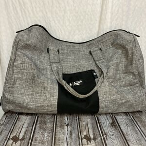 New Original Penguin Weekender Duffle Bag Grey Cross Stitch Large